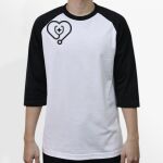 Raglan 3/4 Roundneck Shirt (White Body) Thumbnail