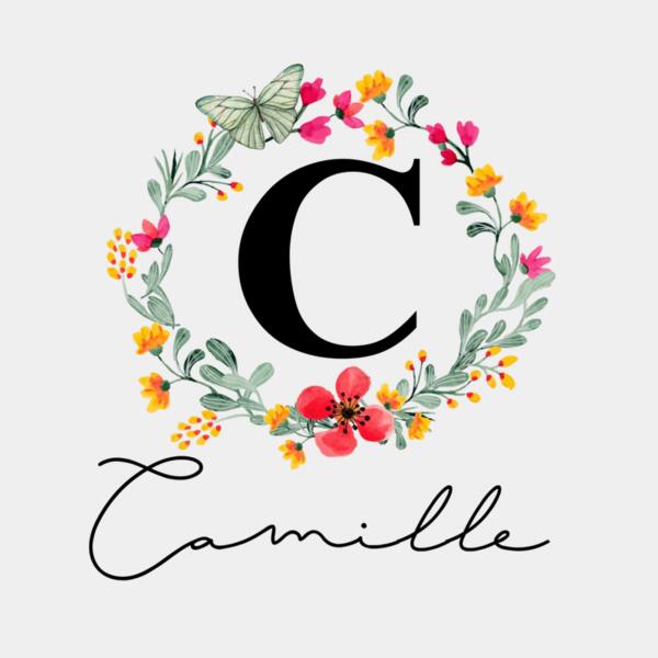 Floral Frame with Name & Initial Thumbnail